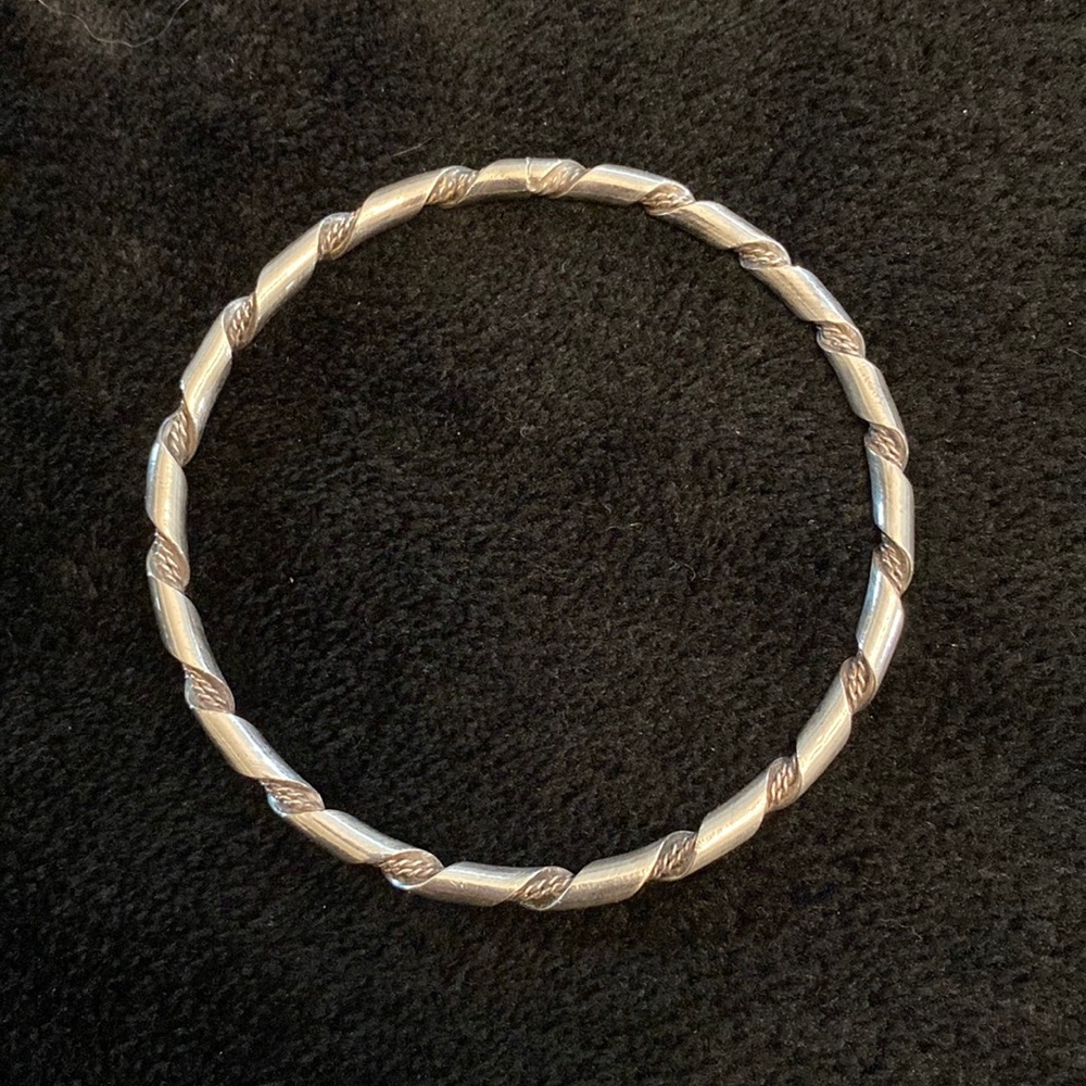 Sterling Silver Twisted Cable Bangle